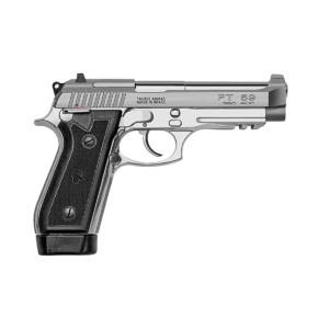 Pistola Taurus PT 59 S inox calibre 380 vista lateral