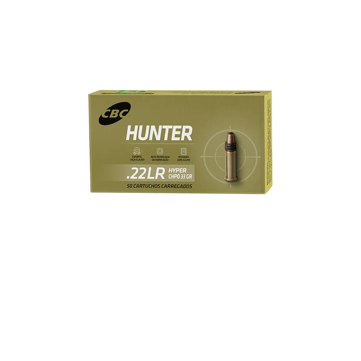 Munição CBC Calibre .22 LR CHPO 33gr