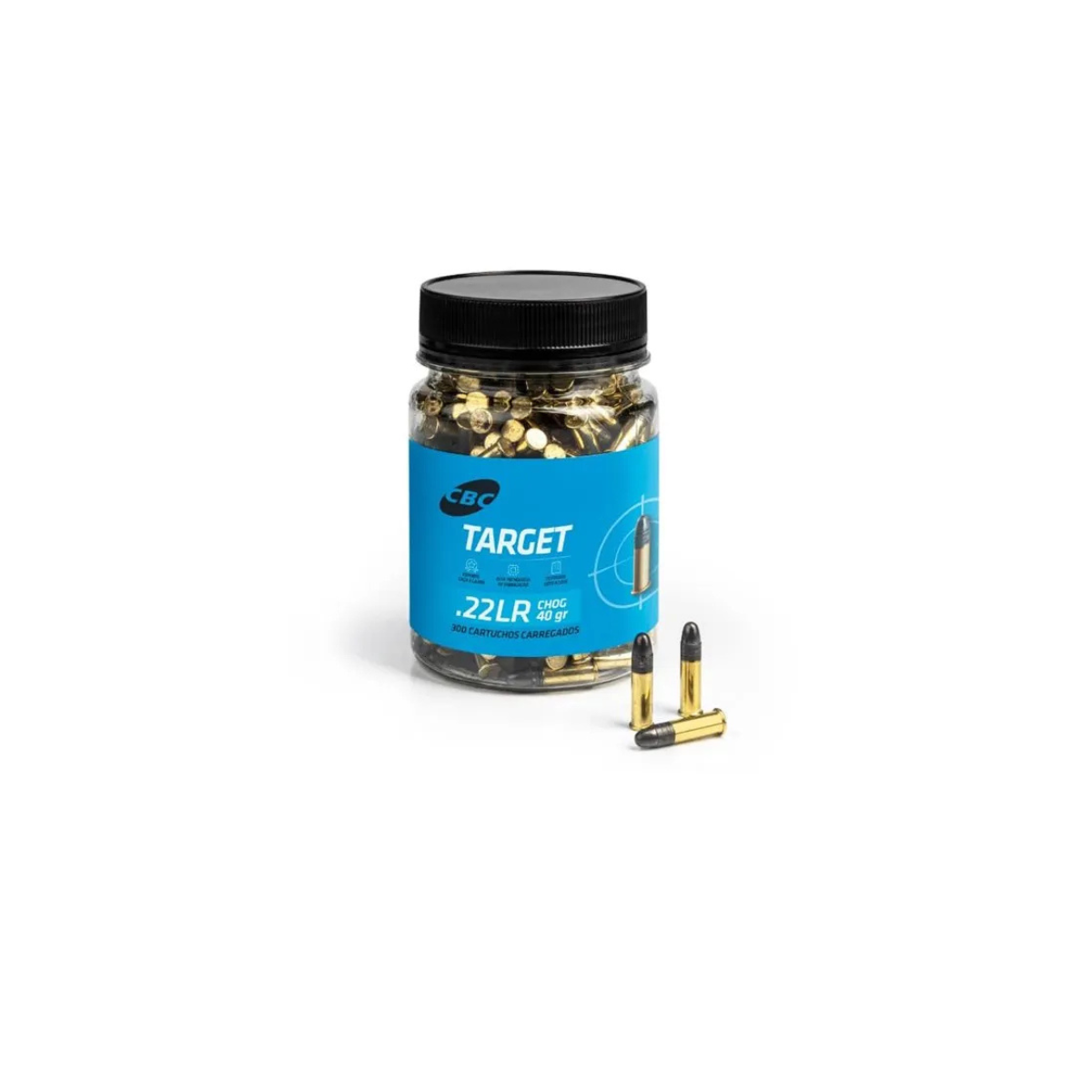 Munição CBC .22 LR CHOG Target 40gr Pote 300un