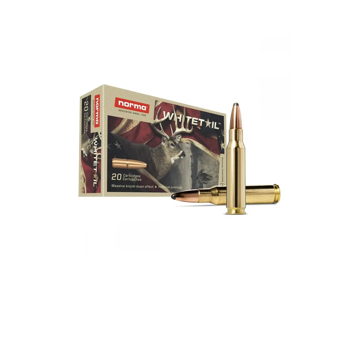 Munição Norma .308 WIN Whitetail 150gr