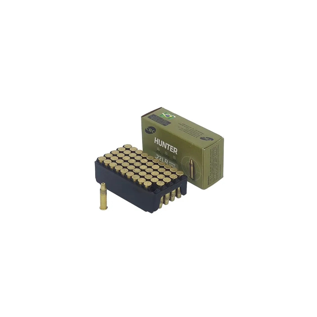 Munição CBC calibre .22 LR CHPO 33gr Hunter Hyper cartuchos