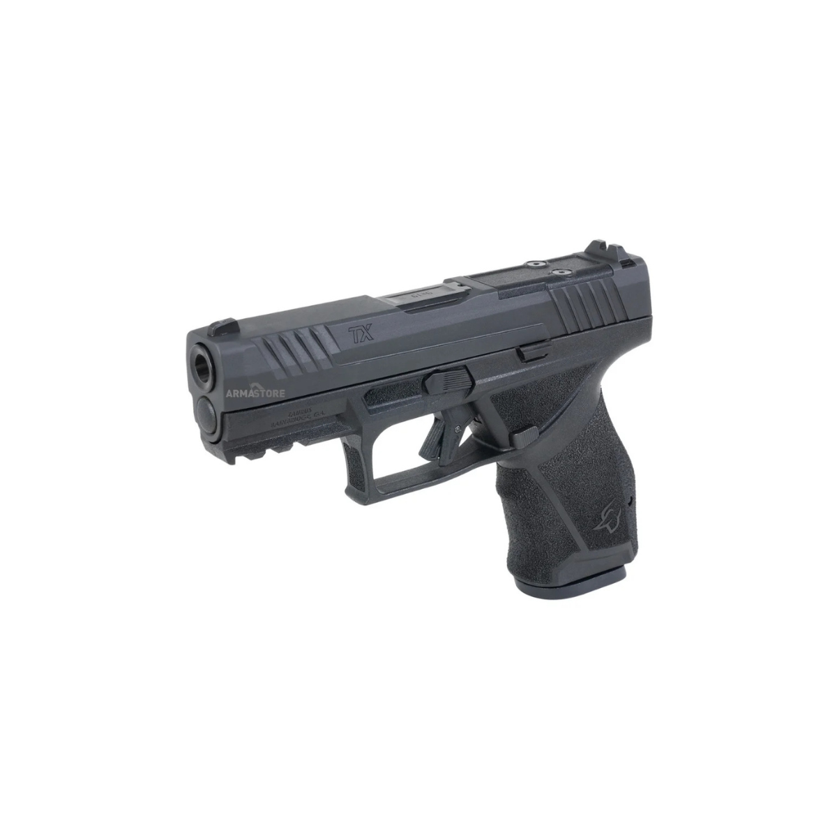 Pistola Taurus TX9 Compacta 9mm em vista diagonal frontal